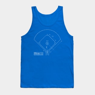 Blueprint of Baseball Tank Top